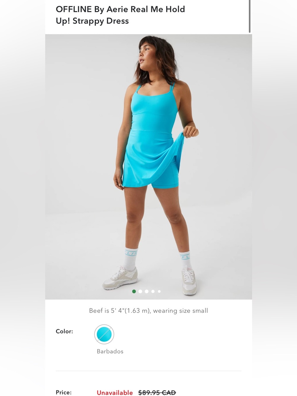 aerie Barbados Blue Strappy Mini Dress